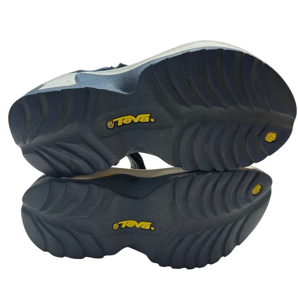 Teva Stratum Women's Sport Sandals S/N 6430 Size US 5 Navy Lime Green Geometric